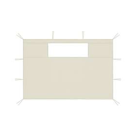 Sidoväggar med fönster till partytält 2 st gräddvit Kräm 3070417
