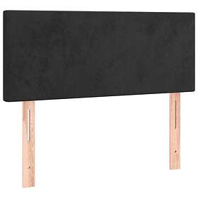 vidaXL Ramsäng med madrass svart 90x190 cm sammet 3130813