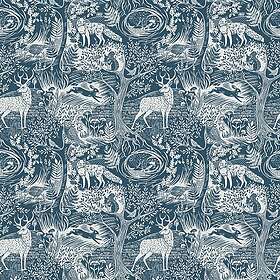 Woods furn. Winter Wallpaper Blue W/WP1/BLU