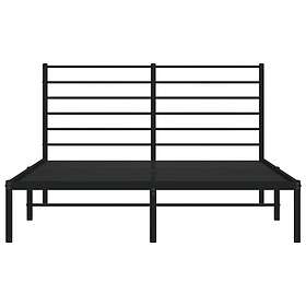 vidaXL Bed Frame med huvudgavel metall svart 135x190 cm 352318