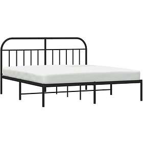 vidaXL Bed Frame med huvudgavel metall svart 183x213 cm 353640