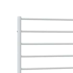 vidaXL Bed Frame med huvudgavel metall vit 100x200 cm 352363