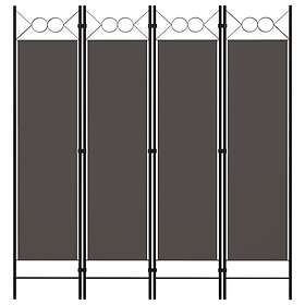 vidaXL Rumsavdelare 4 paneler antracit 160x180 cm 320704