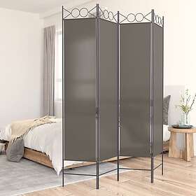 vidaXL Rumsavdelare 4 paneler antracit 160x200 cm tyg 350152