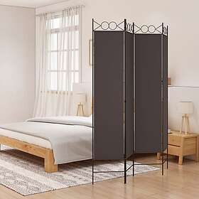 vidaXL Rumsavdelare 4 paneler brun 160x200 cm tyg 350151