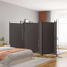 vidaXL Rumsavdelare 6 paneler brun 520x180 cm tyg 350271