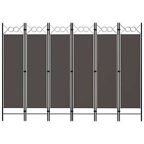 vidaXL Rumsavdelare 6 paneler antracit 240x180 cm 320713