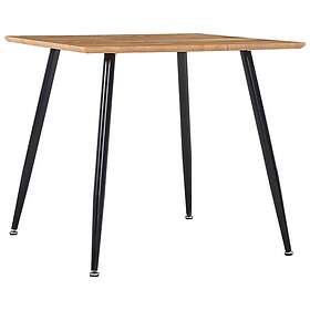 vidaXL Matbord ek och svart 80,5x80,5x73 cm MDF 248299