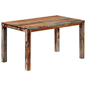 vidaXL Ruokapöytä grå 140x70x76 cm massivt sheshamträ 248008