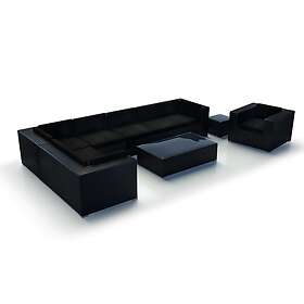 Comfort Garden Klädsel till Melbourne Loungegrupp Svart Komplett klädselpaket