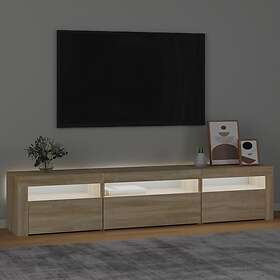 vidaXL TV Stand med LED-belysning sonoma ek 195x35x40 cm 3152740