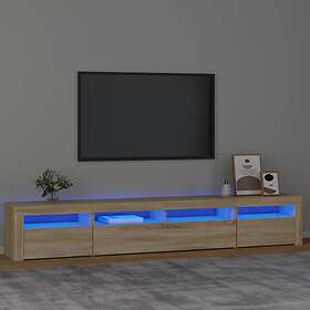 vidaXL Tv-bänk med LED-belysning sonoma ek 240x35x40 cm 3152724