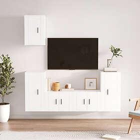 vidaXL Tv-skåp 5 delar vit konstruerat trä 3188574
