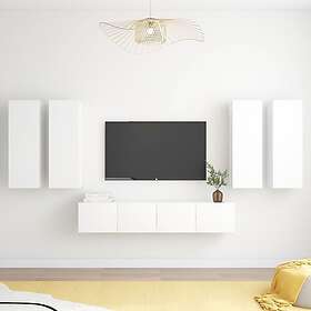 vidaXL TV-skåp 6 delar vit spånskiva 3078680