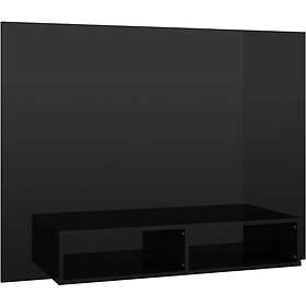 vidaXL Väggmonterat tv-skåp svart högglans 120x23,5x90 cm spånskiva 808276