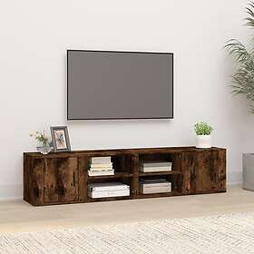 vidaXL TV-benk 2 st rökfärgad ek 80x31,5x36 cm konstruerat trä 819447