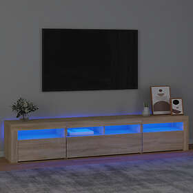 vidaXL TV Stand med LED-belysning sonoma ek 210x35x40 cm 3152732