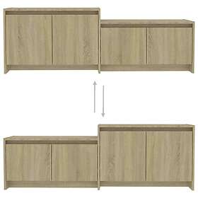 vidaXL TV-bænk sonoma-ek 146,5x35x50 cm konstruerat trä 809812
