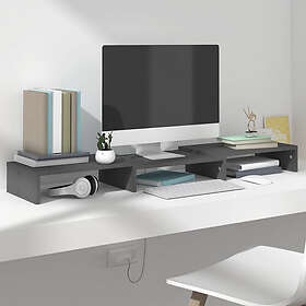 vidaXL Skärmställ grå 80x24x10,5 cm massiv furu 813941