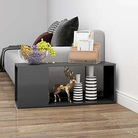 vidaXL TV-bænk grå högglans 80x24x32 cm konstruerat trä 809115