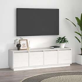 vidaXL TV Stand vit 156x37x45 cm massiv furu 814395