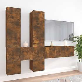 vidaXL Tv-skåp 7 delar Rökfärgad ek konstruerat trä 3120296