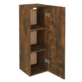 vidaXL Support TV rökfärgad ek 30,5x30x90 cm konstruerat trä 815747