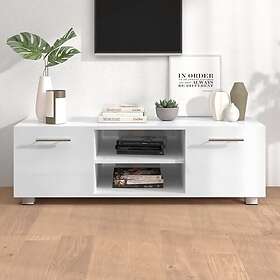 vidaXL TV-taso vit högglans 110x40x35 cm konstruerat trä 340622