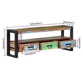 vidaXL TV-benk 120x30x45 cm massivt återvunnet trä 351671