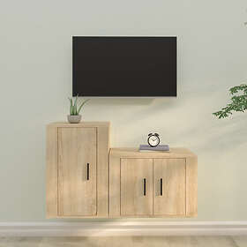 vidaXL Tv-skåp 2 delar sonoma-ek konstruerat trä 3188449