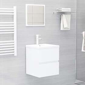 vidaXL Badrumsmöbler set vit spånskiva 3071576