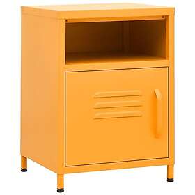 vidaXL Sängbord 2 st senapsgul 35x35x51 cm stål 3095216