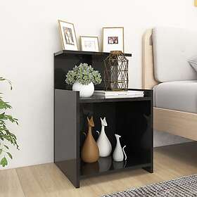 vidaXL Sängbord 2 st svart högglans 40x35x60 cm konstruerat trä 806190
