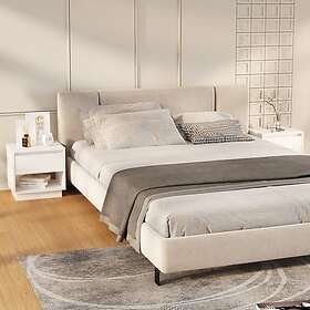 vidaXL Yöpöytä vit högglans 2 st 45x34x44 cm konstruerat trä 809525