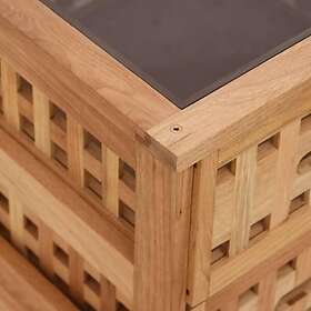 vidaXL Sängbord 2 st 34x34x34 cm massivt valnötsträ 350346