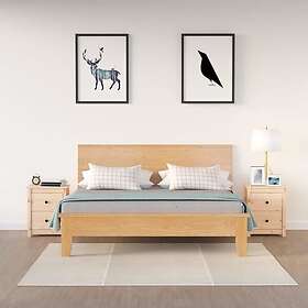 vidaXL Sängbord 2 st 50x35x61,5 cm massiv furu 813680