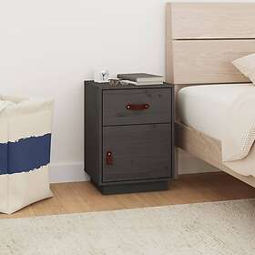 vidaXL Nightstand Grey 40x34x55cm Solid Pine 818309