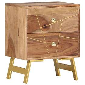 vidaXL Sängbord 40x30x50 cm massivt sheesamträ 285877