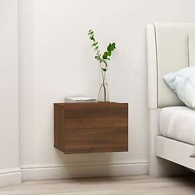 vidaXL Yöpöytä 2 st rökfärgad Brun ek 40x30x30 cm konstruerat trä 815416