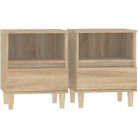 vidaXL Yöpöytä 2 st sonoma-ek 40x35x50 cm 821801