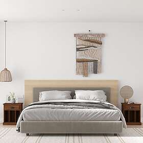 vidaXL Sängbord 2 st Brun Ek 43x36x50cm 816359