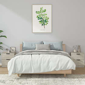 vidaXL Yöpöytä 2 st betonggrå konstruerat trä 811223