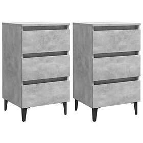 vidaXL Yöpöytä Betoninharmaa 40x35x69cm 805914