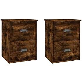 vidaXL Yöpöytä Savunruskea Tammi 41.5x36x53cm