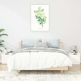 vidaXL Yöpöytä 2 st vit högglans 40x39x40 cm 811209