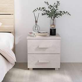 vidaXL Yöpöytä HAMAR vit 40x35x44,5 cm massiv furu 340405