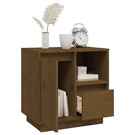 vidaXL Sängbord 2 st honungsbrun 50x34x50 cm massiv furu 814486