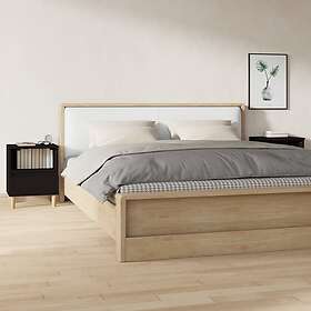vidaXL Sängbord 2 st svart 40x35x50 cm 821797