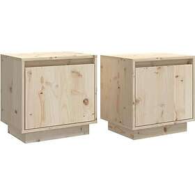 vidaXL Yöpöytä 2 st 40x30x40 cm massiv furu 813306