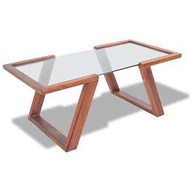 vidaXL Soffbord massivt akaciaträ brun 100x50x40 cm 243269